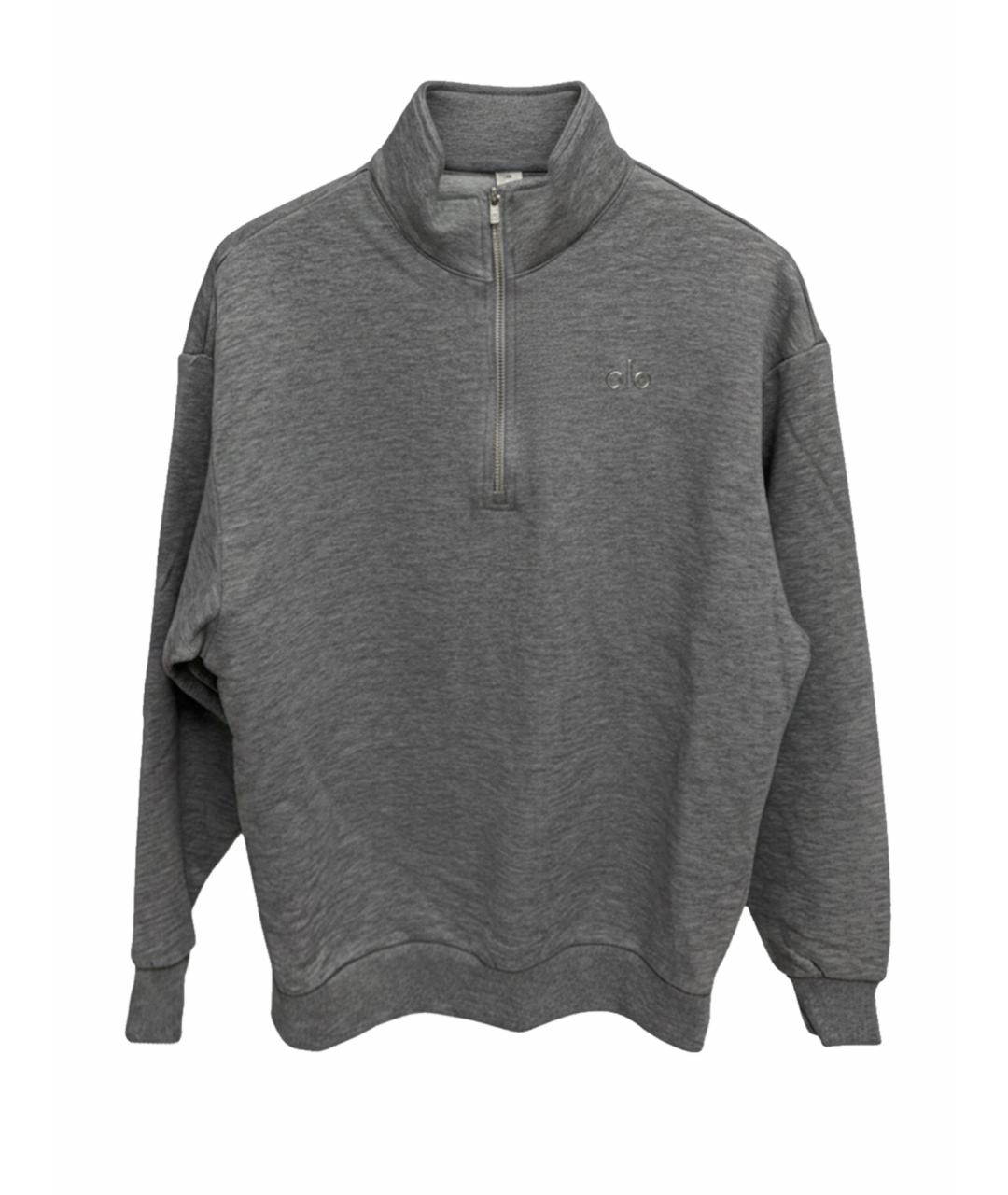 ALO YOGA Серый хлопковый костюм с брюками, фото 1