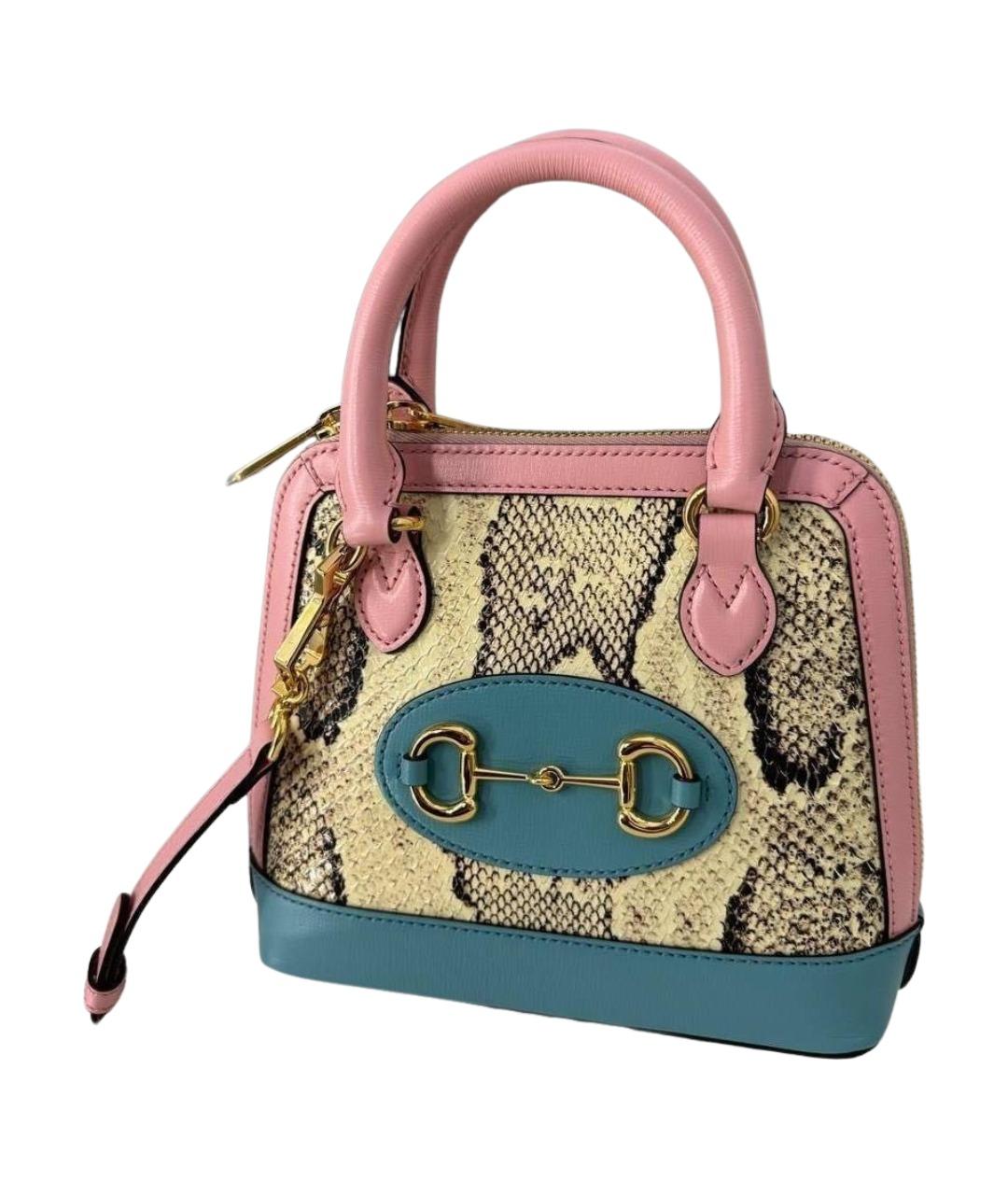 GUCCI Розовая кожаная сумка через плечо, фото 1