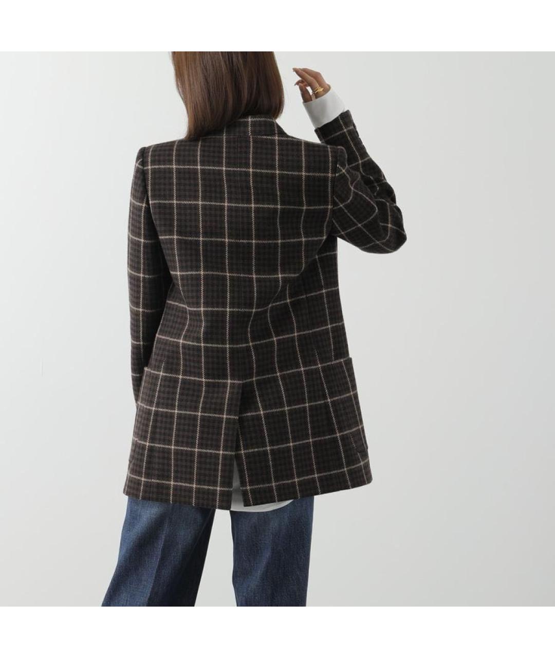 SAINT LAURENT Коричневый шерстяной жакет/пиджак, фото 4