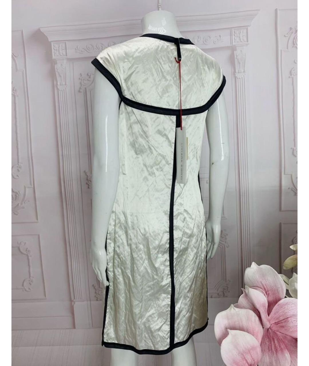LIVIANA CONTI Белое полиэстеровое платье, фото 6