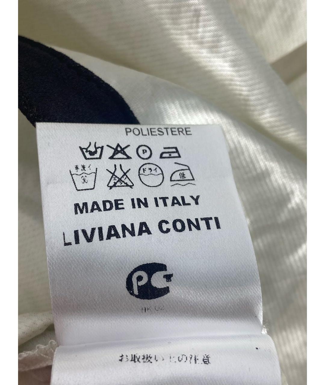 LIVIANA CONTI Белое полиэстеровое платье, фото 7