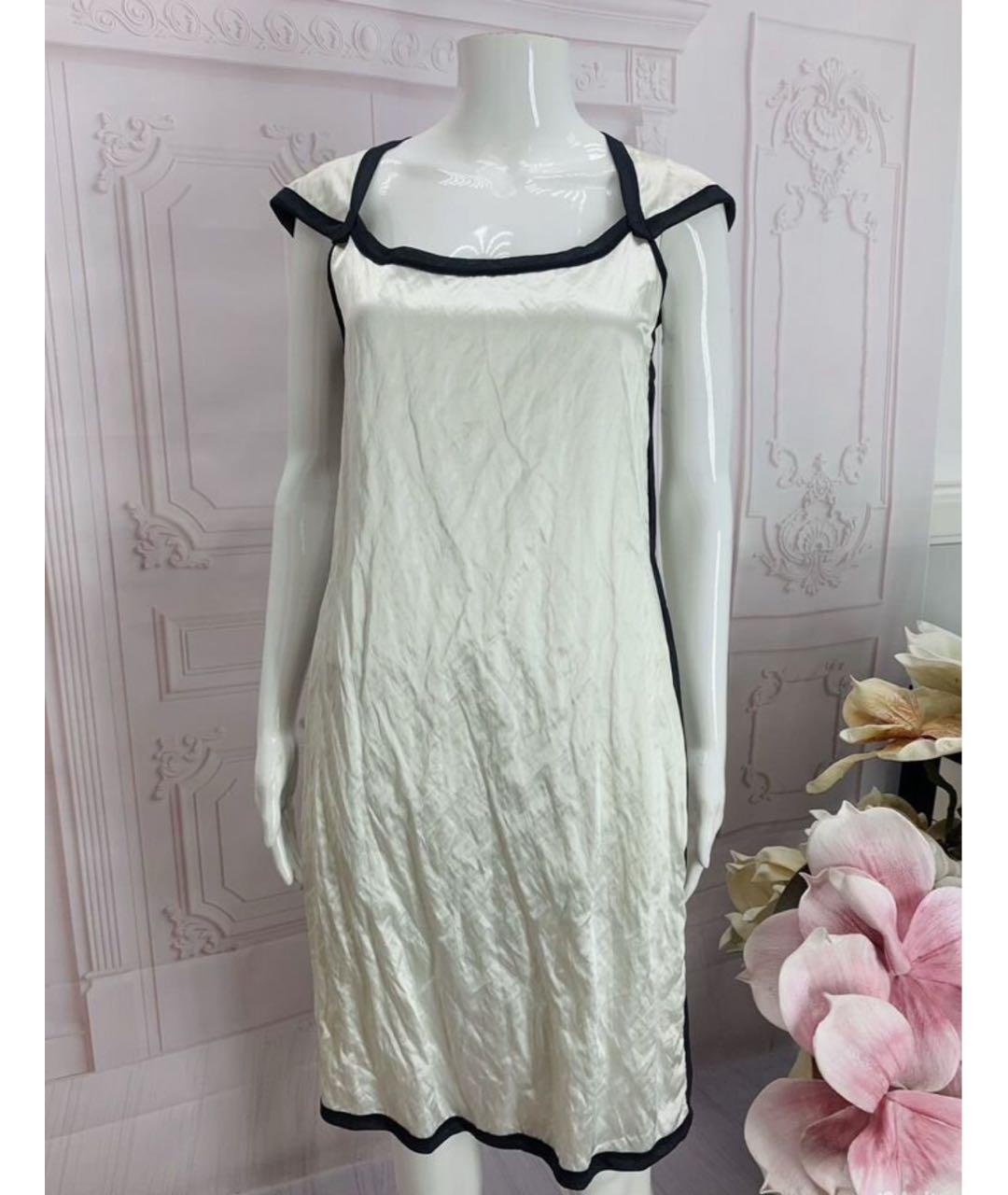 LIVIANA CONTI Белое полиэстеровое платье, фото 5