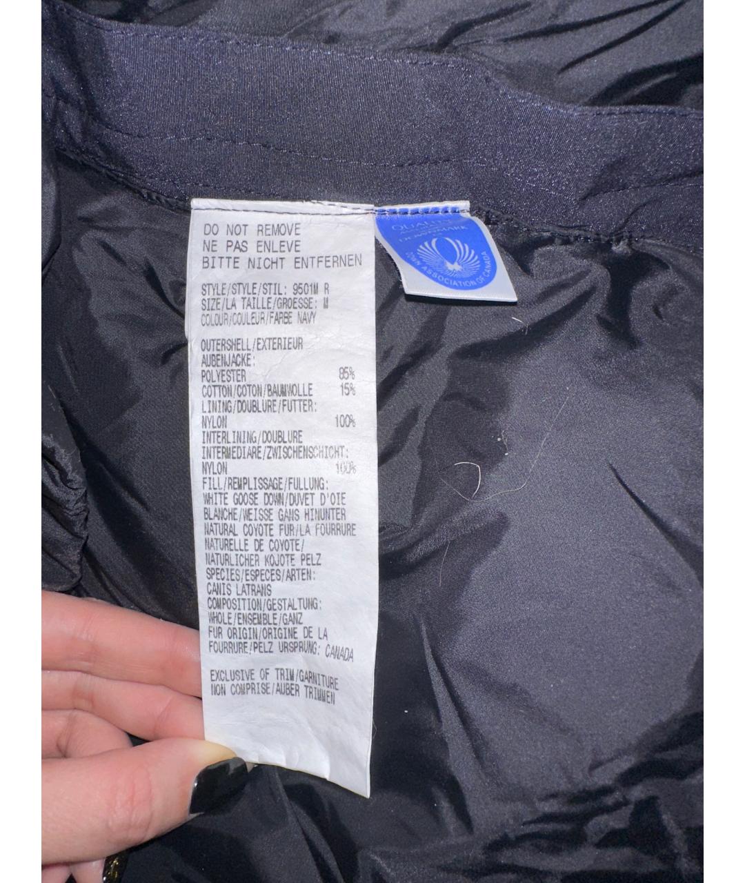 CANADA GOOSE Темно-синяя полиэстеровая парка, фото 5