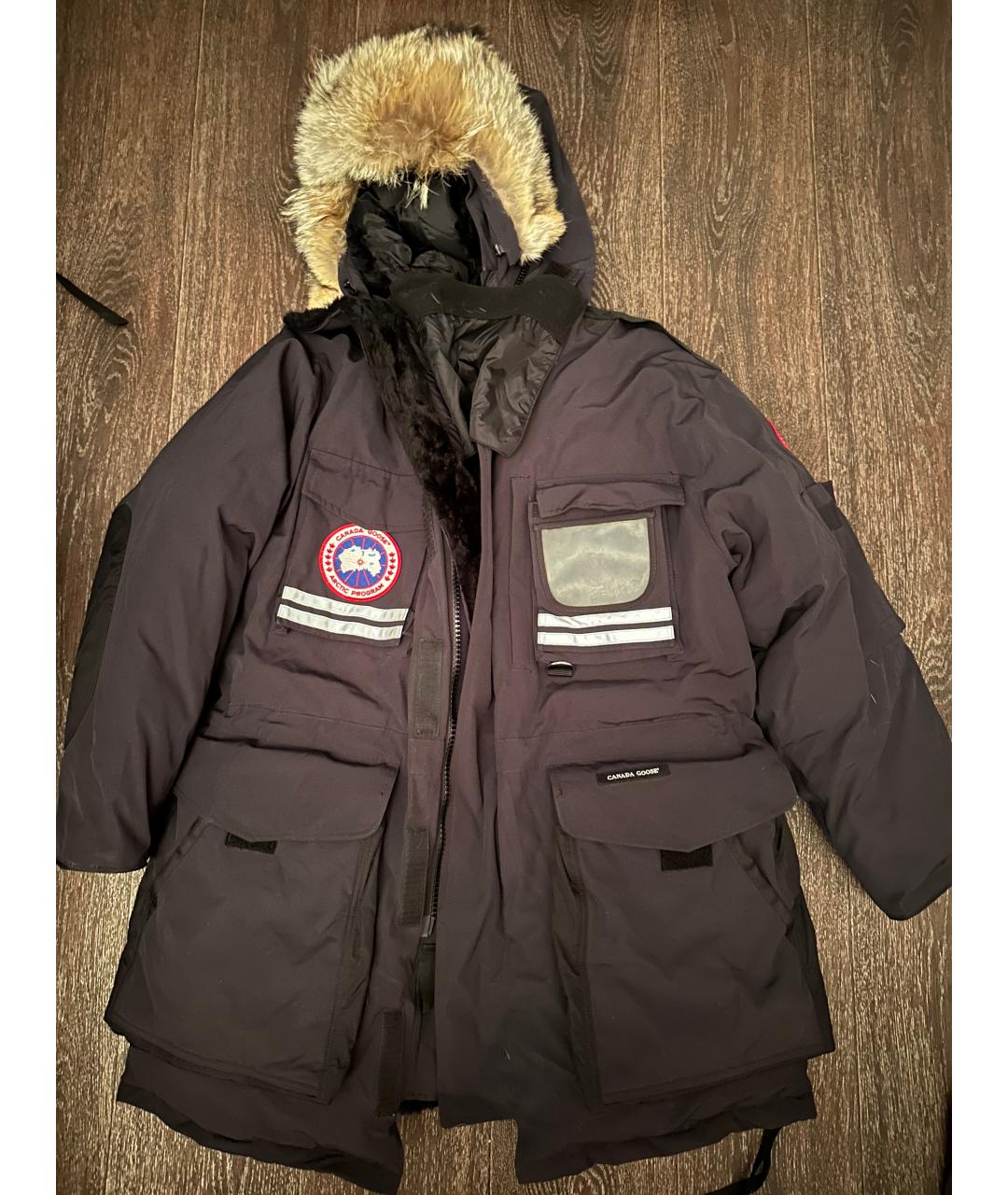 CANADA GOOSE Темно-синяя полиэстеровая парка, фото 4