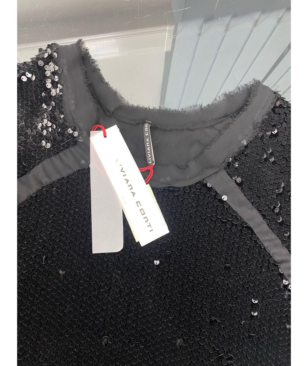 LIVIANA CONTI Черная полиэстеровая блузы, фото 3