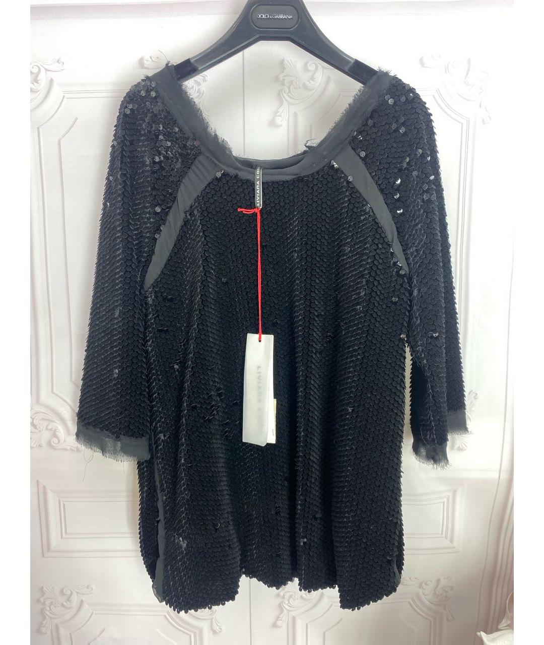 LIVIANA CONTI Черная полиэстеровая блузы, фото 4