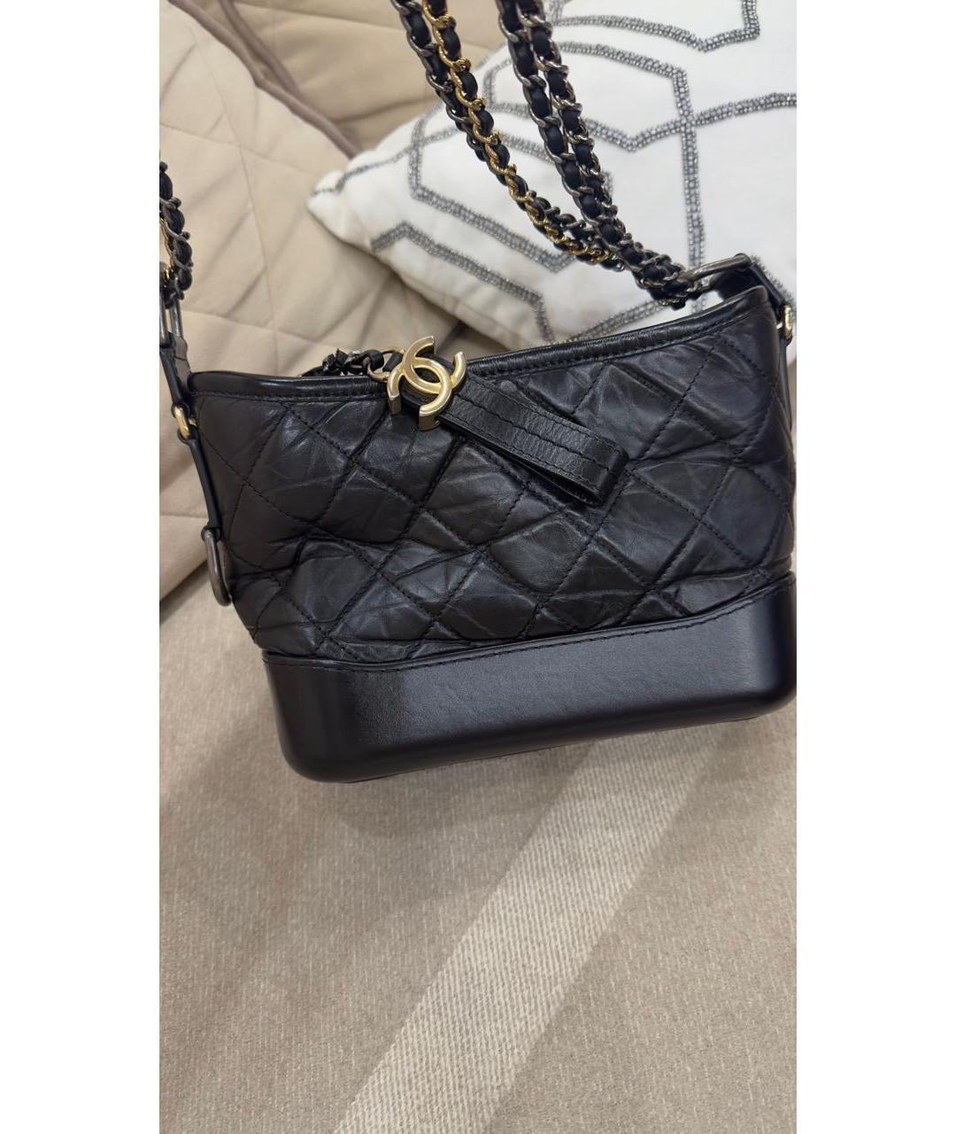 CHANEL Черная кожаная сумка через плечо, фото 5