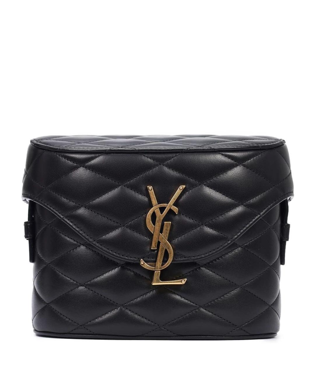 SAINT LAURENT Черная кожаная сумка через плечо, фото 6