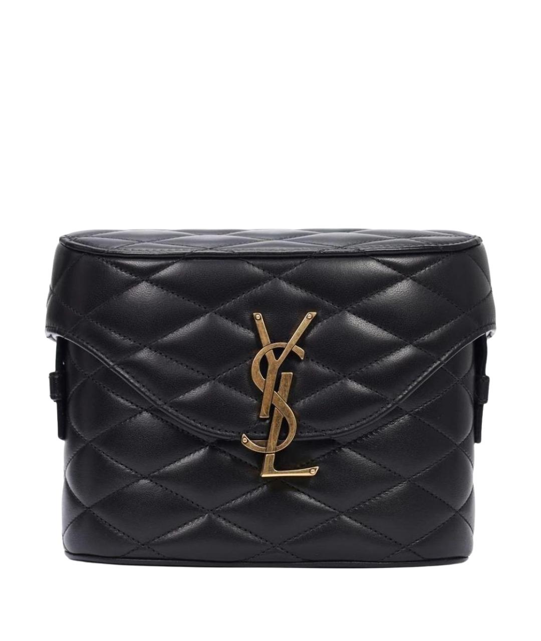 SAINT LAURENT Черная кожаная сумка через плечо, фото 1