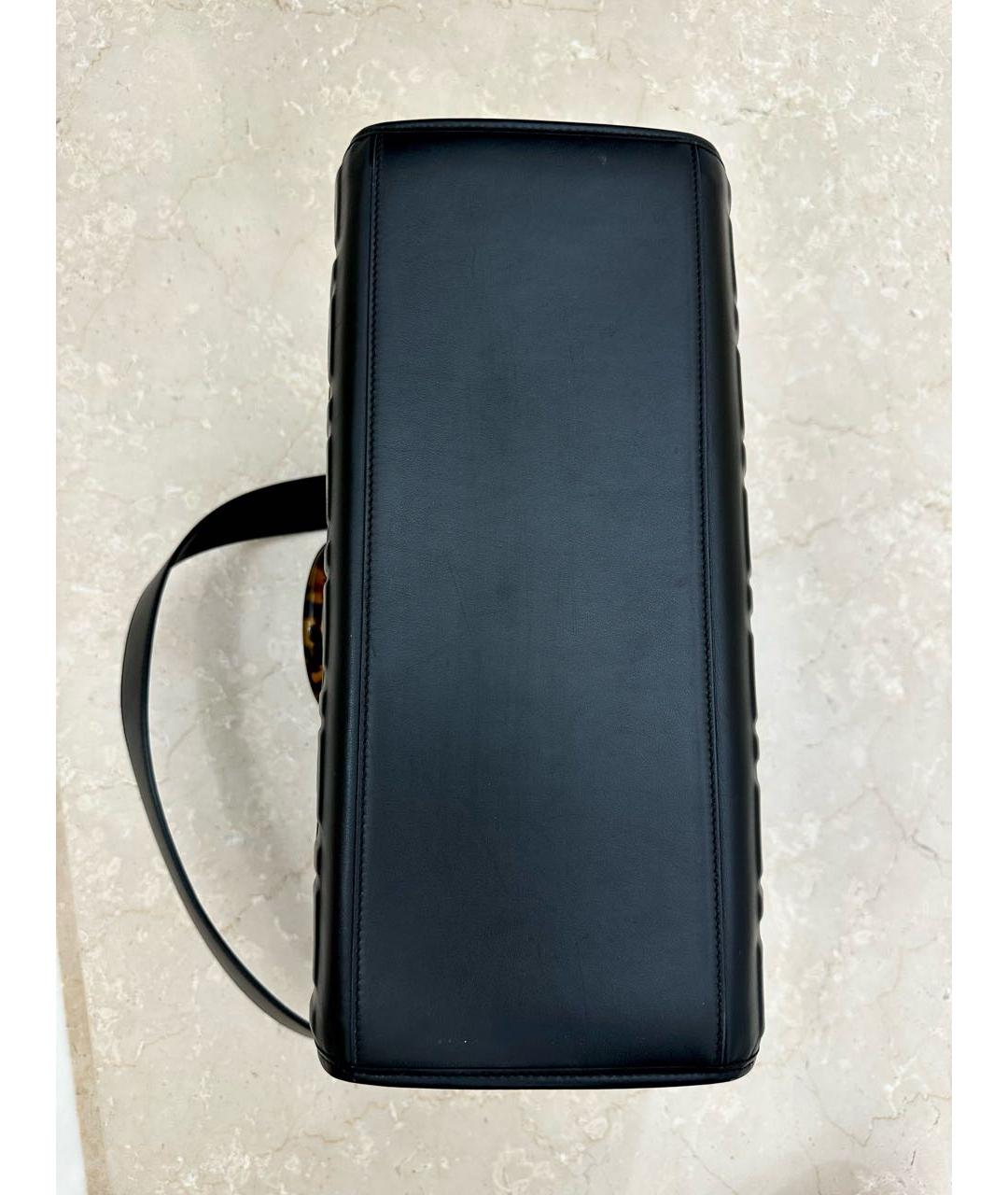 FENDI Черная кожаная сумка с короткими ручками, фото 3