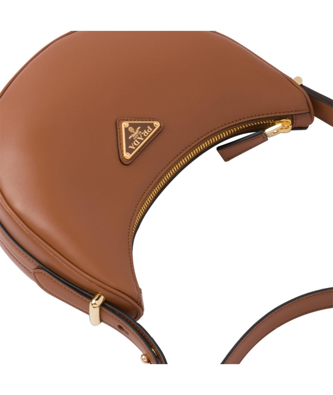 PRADA Коричневая кожаная сумка через плечо, фото 4