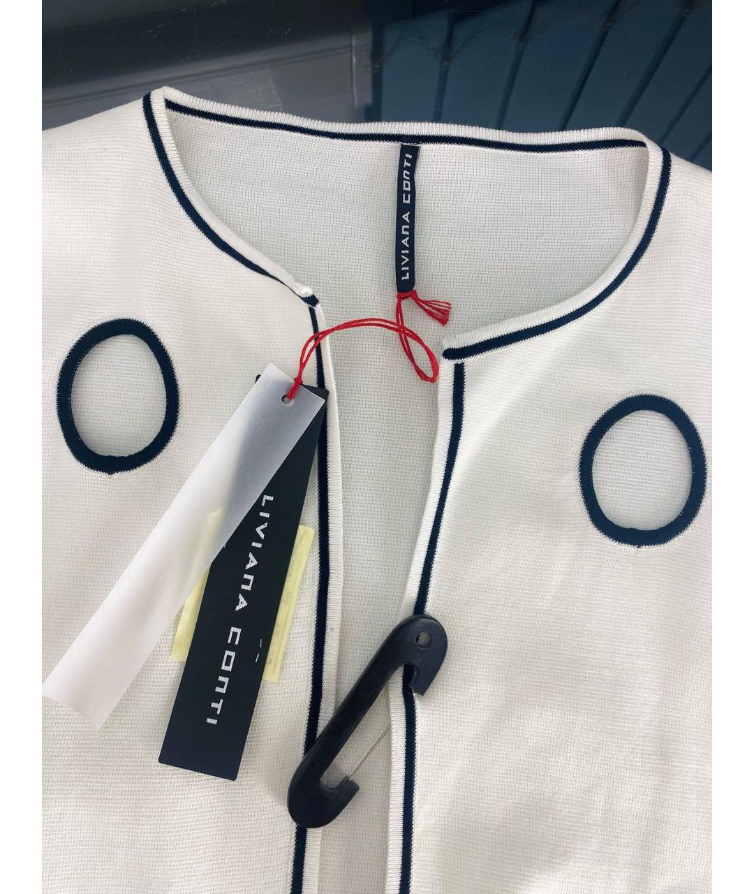 LIVIANA CONTI Белый хлопковый кардиган, фото 3