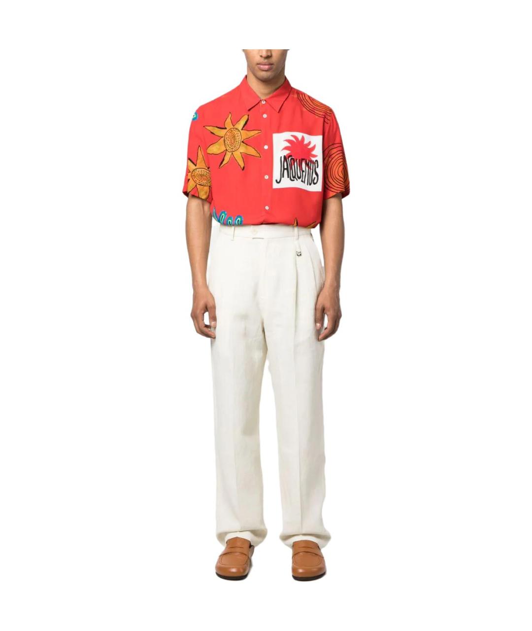 JACQUEMUS Красная хлопковая классическая рубашка, фото 3