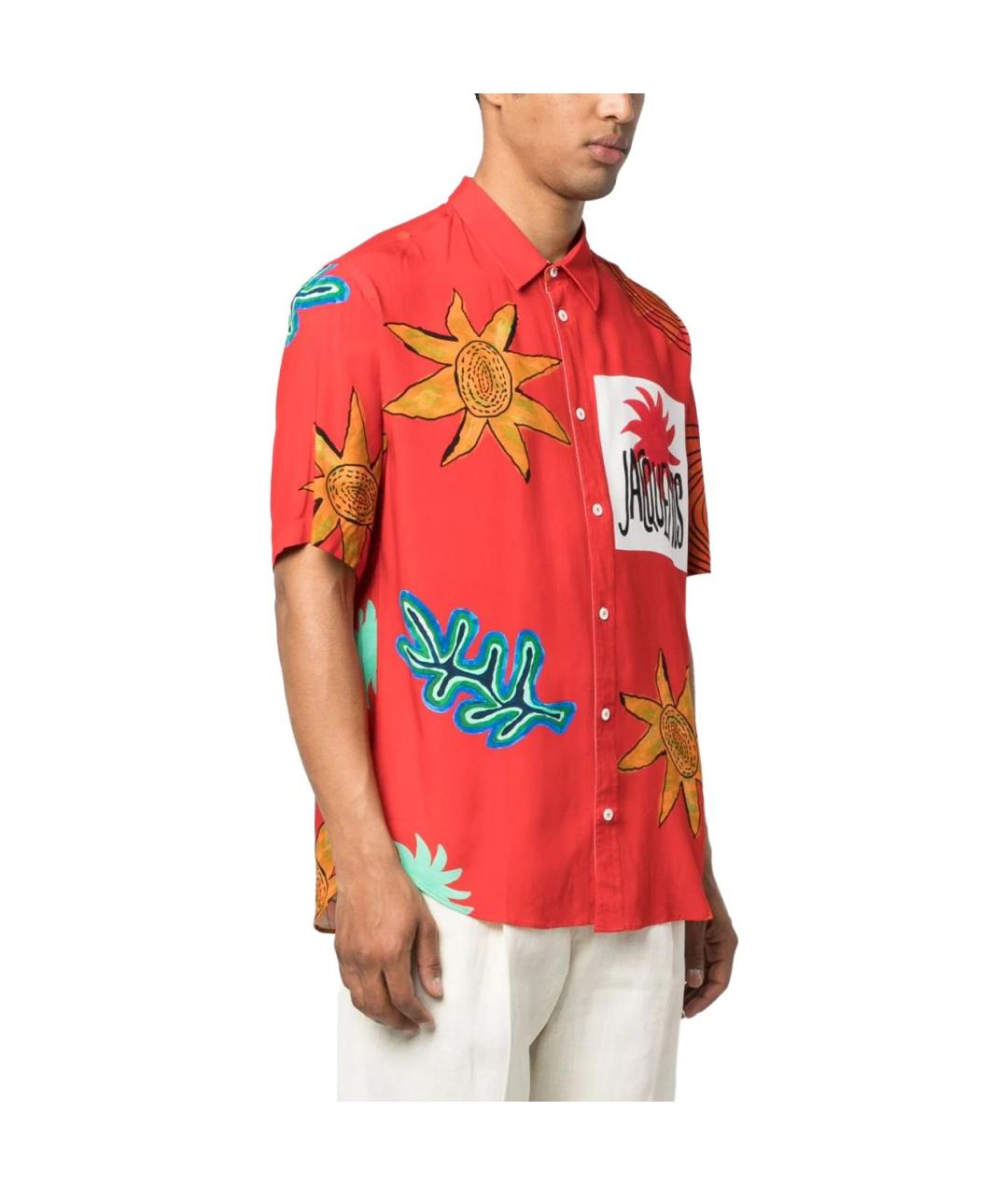JACQUEMUS Красная хлопковая классическая рубашка, фото 4