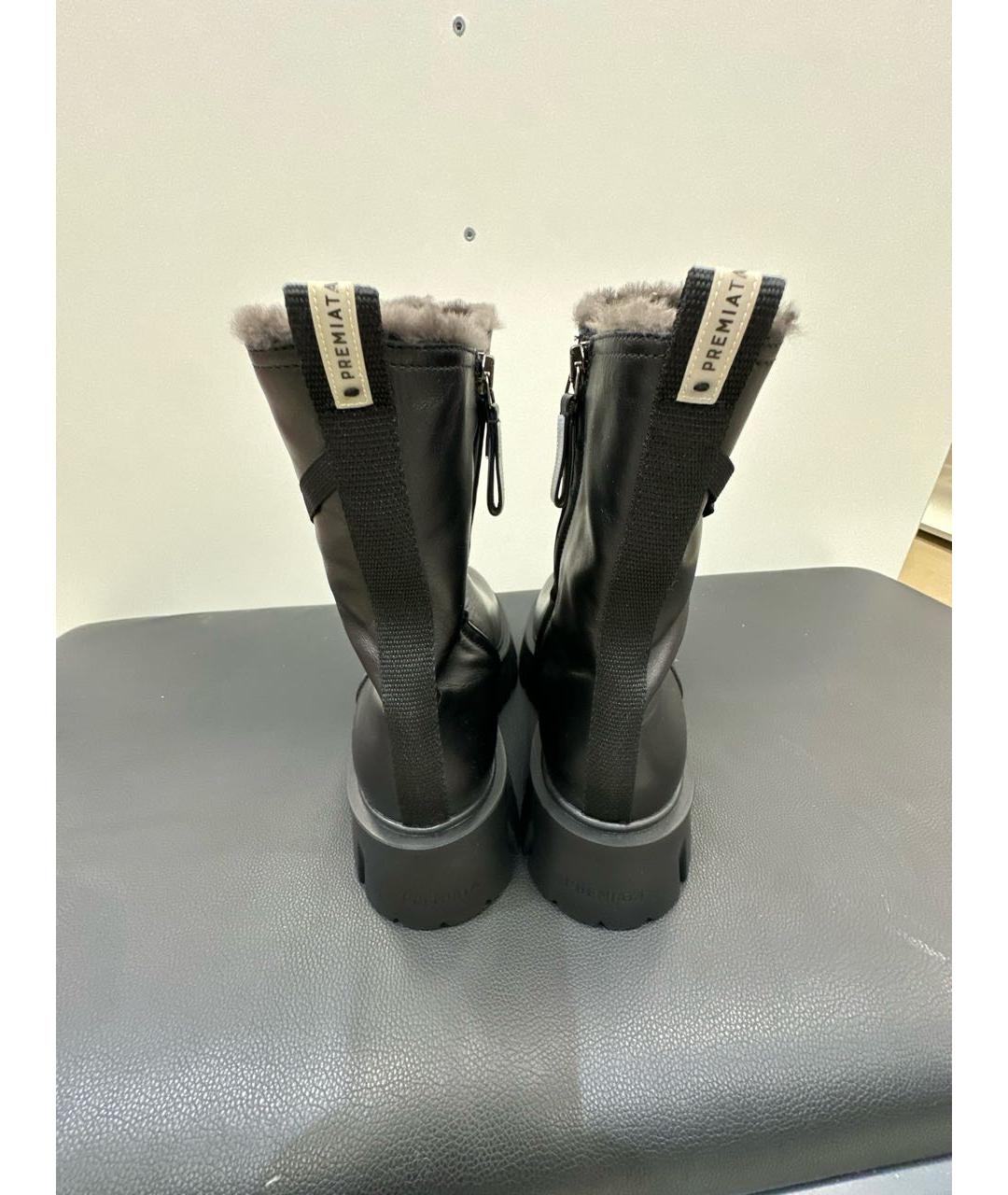 PREMIATA Черные кожаные ботинки, фото 4