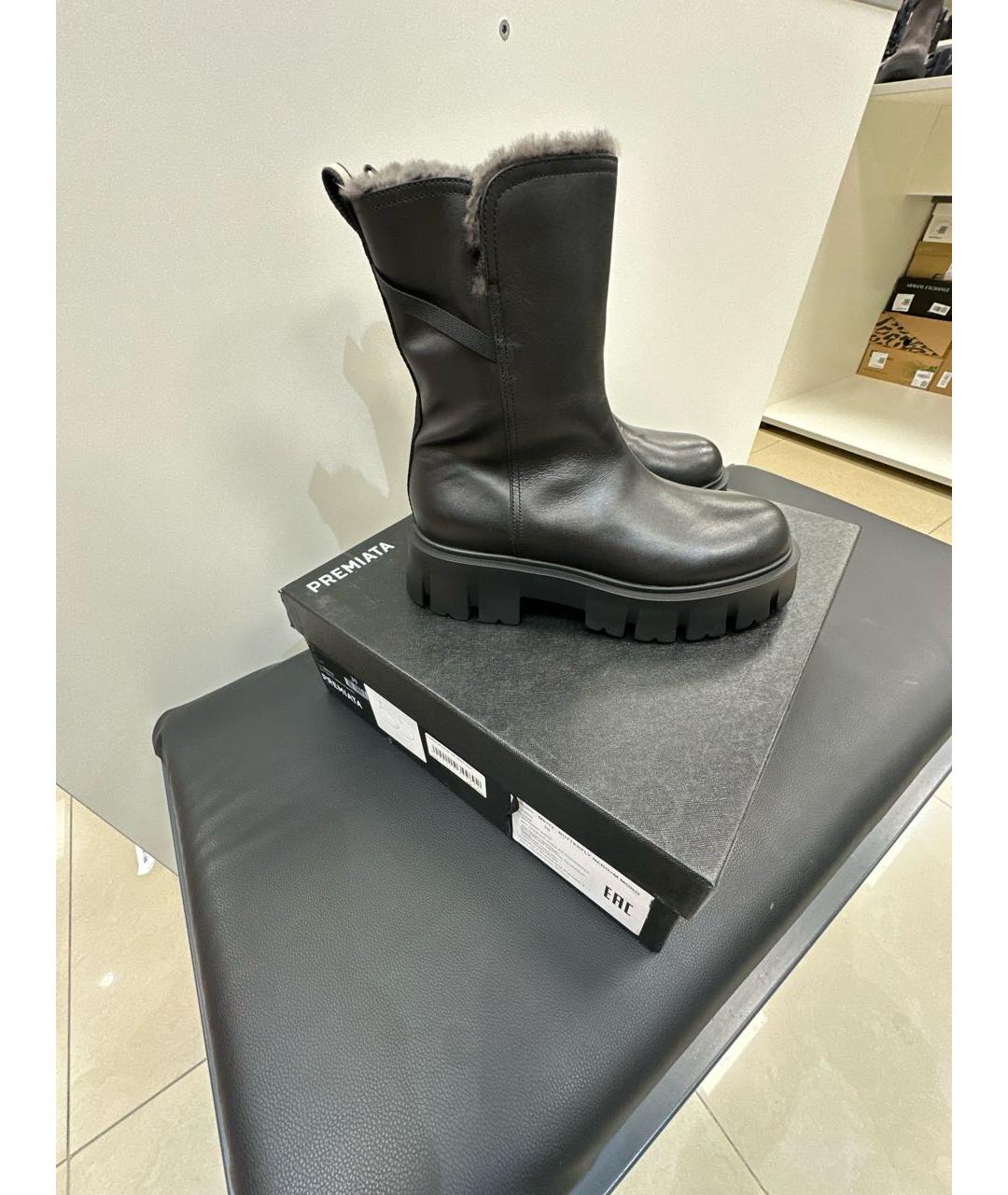 PREMIATA Черные кожаные ботинки, фото 5