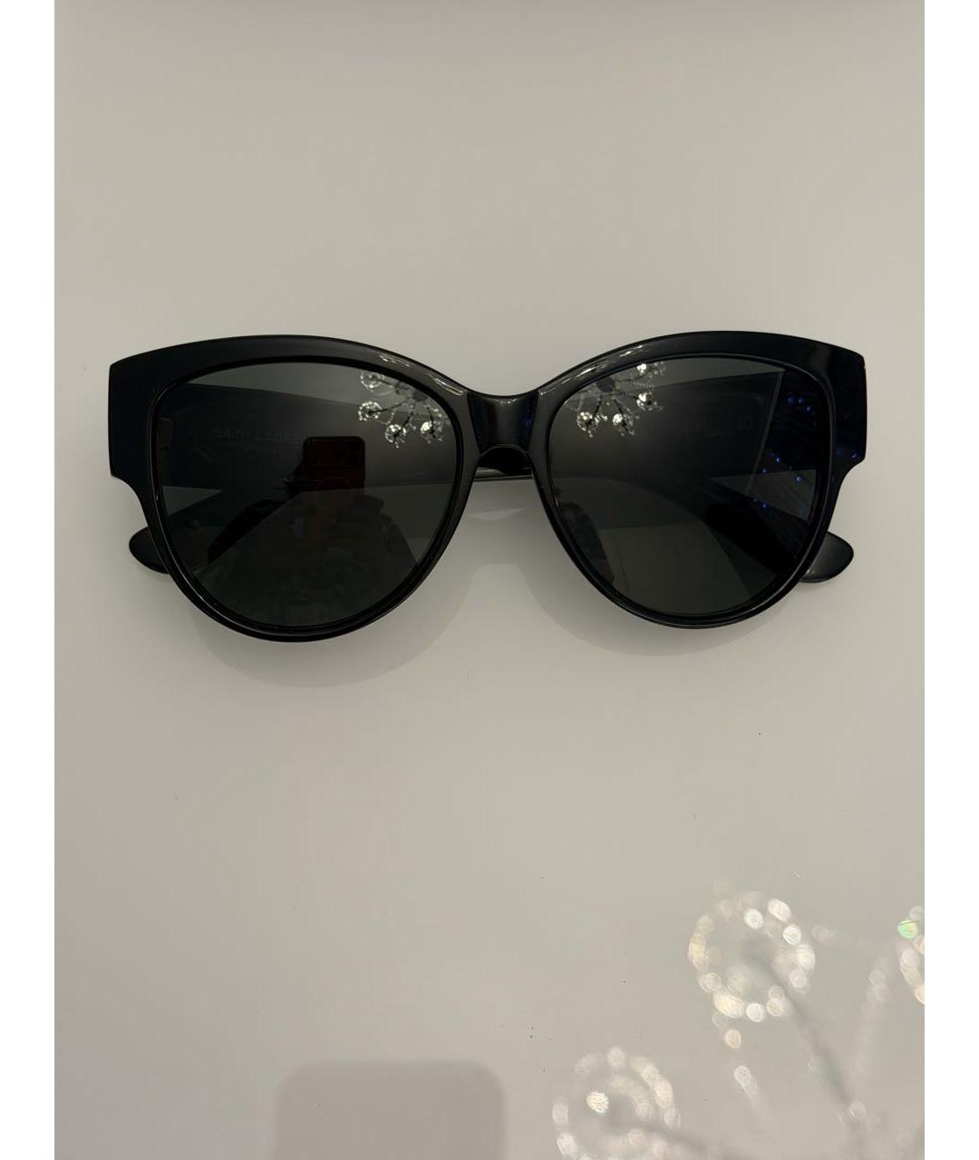 YVES SAINT LAURENT BEAUTY Черные пластиковые солнцезащитные очки, фото 8