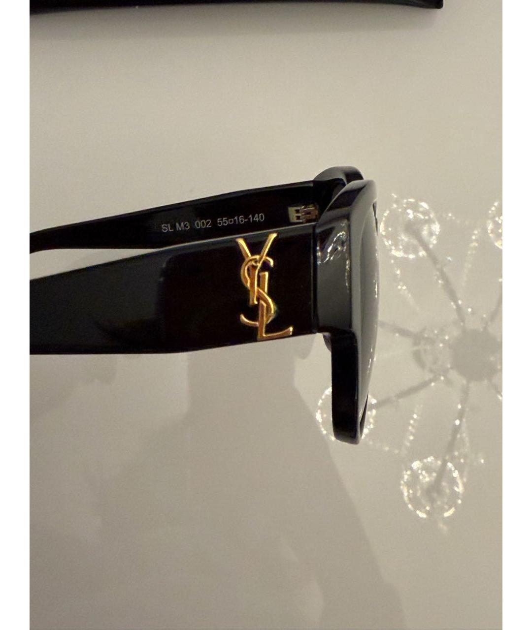 YVES SAINT LAURENT BEAUTY Черные пластиковые солнцезащитные очки, фото 7