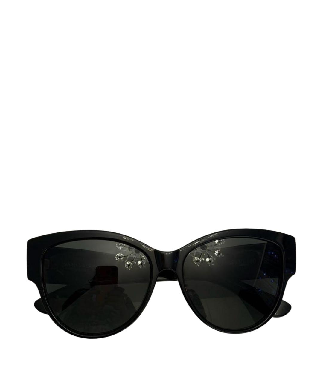 YVES SAINT LAURENT BEAUTY Черные пластиковые солнцезащитные очки, фото 1