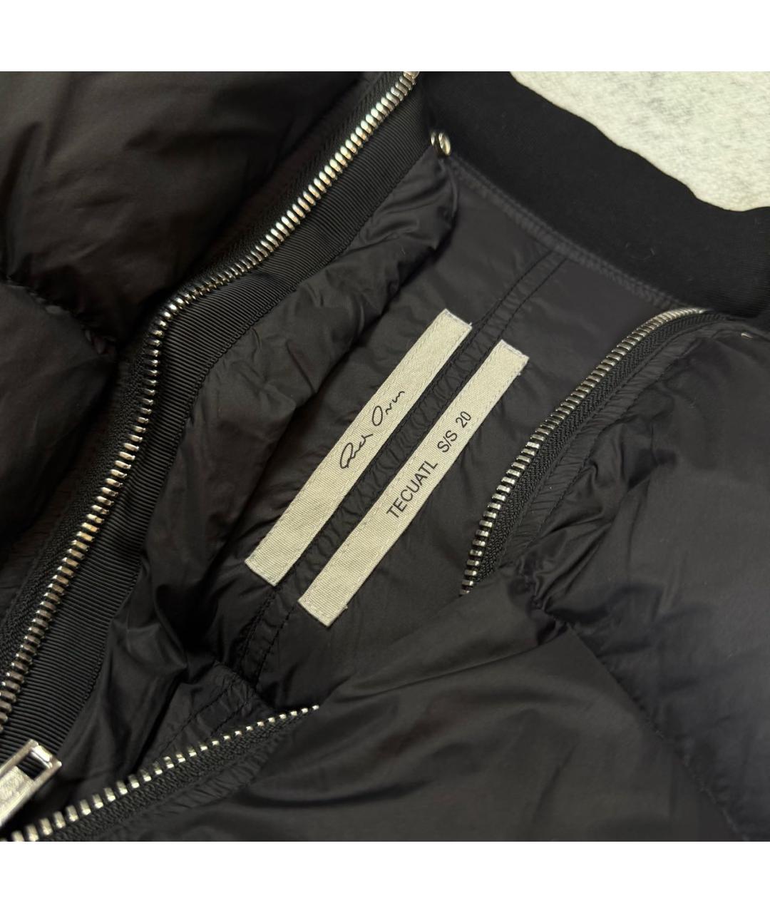 RICK OWENS Черный полиэстеровый пуховик, фото 4