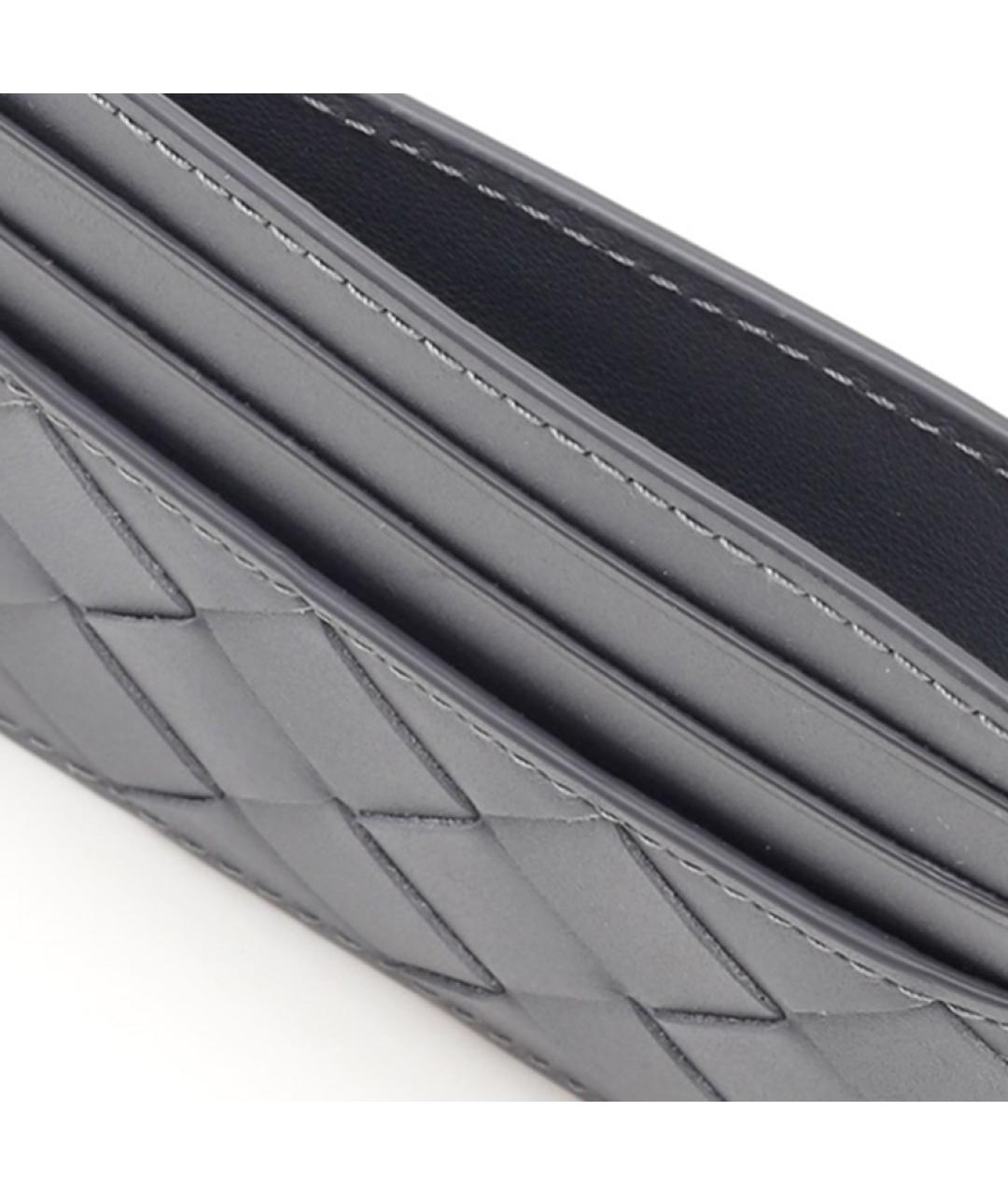BOTTEGA VENETA Серый кожаный кошелек, фото 4