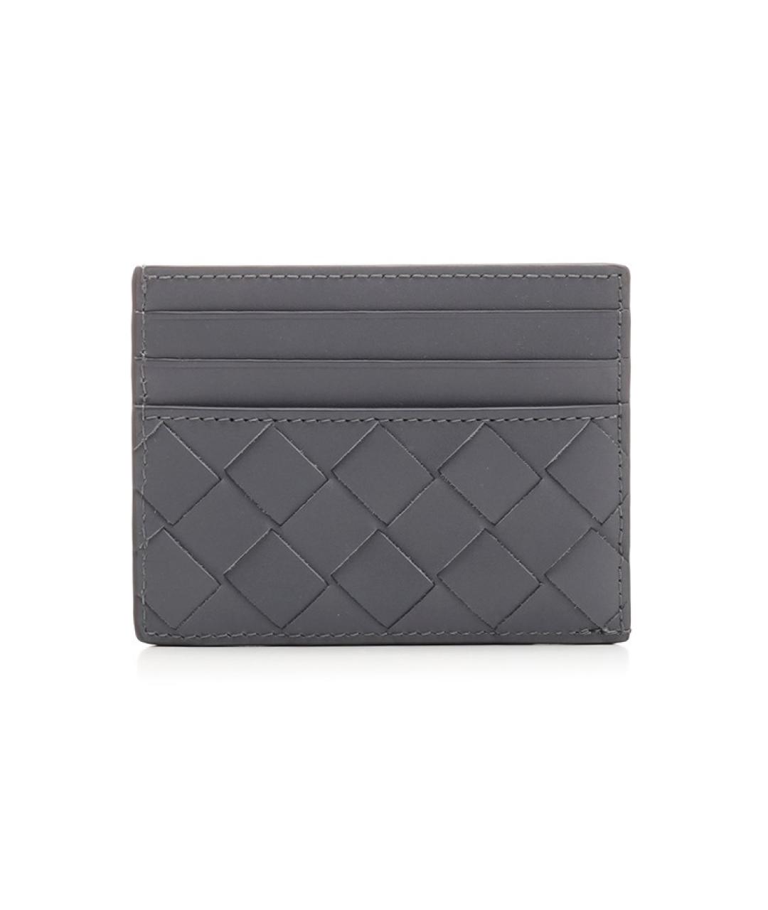 BOTTEGA VENETA Серый кожаный кошелек, фото 1
