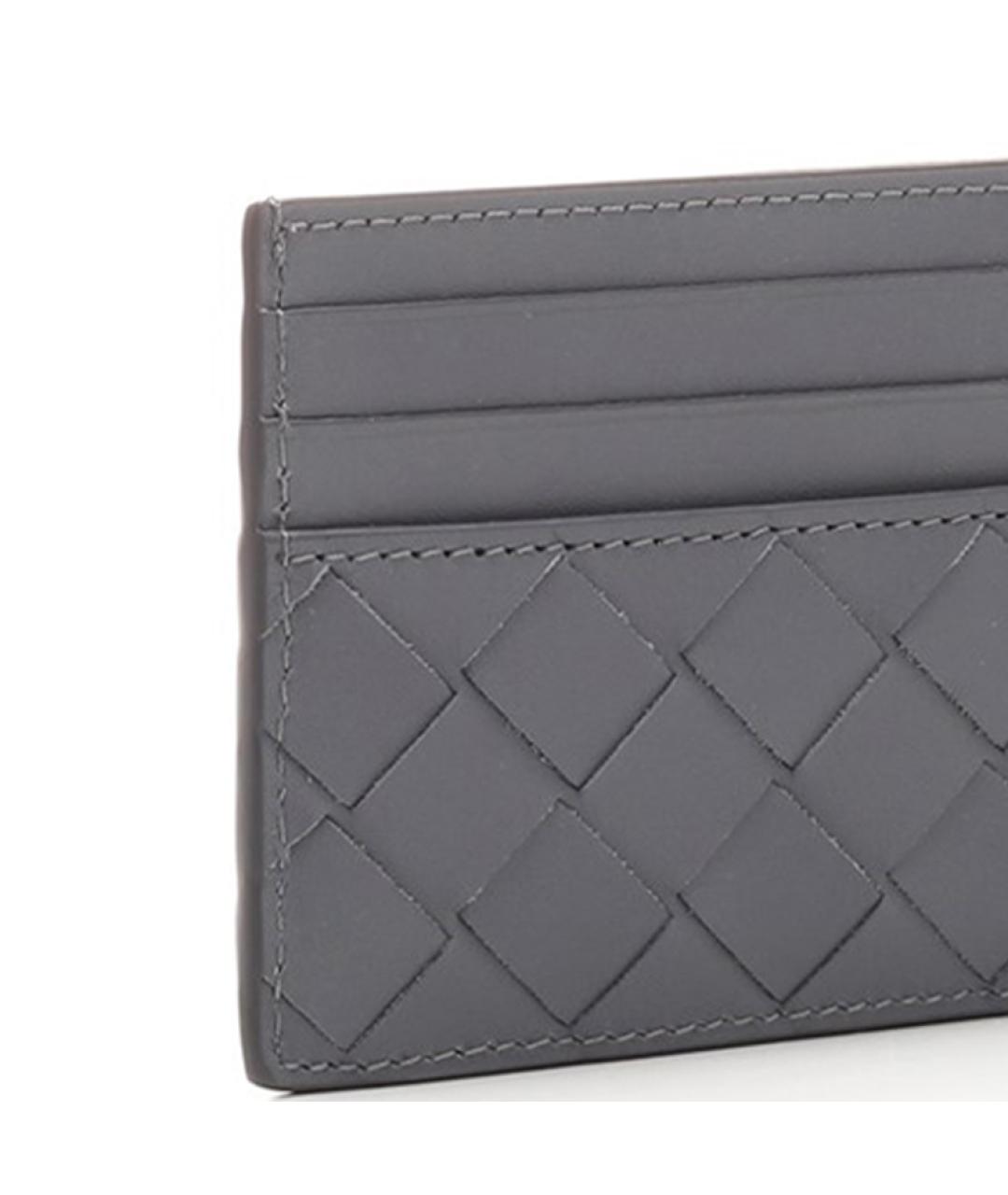 BOTTEGA VENETA Серый кожаный кошелек, фото 5