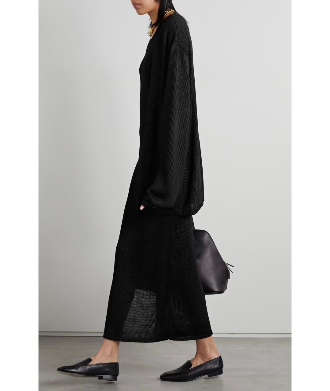 THE ROW Черное ацетатное коктейльное платье, фото 4