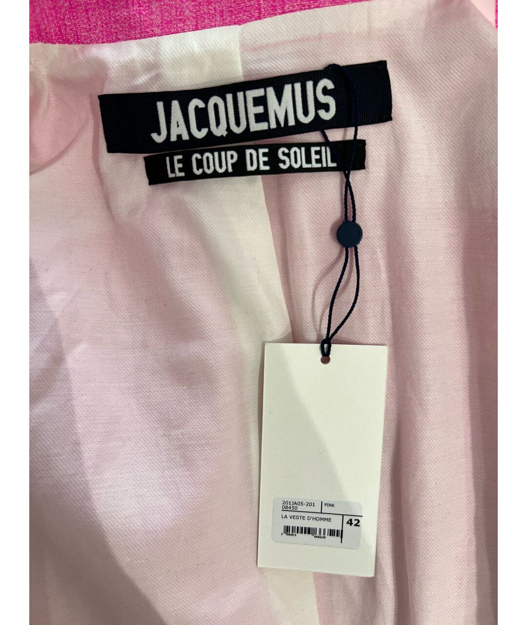 JACQUEMUS Розовый шелковый жакет/пиджак, фото 4