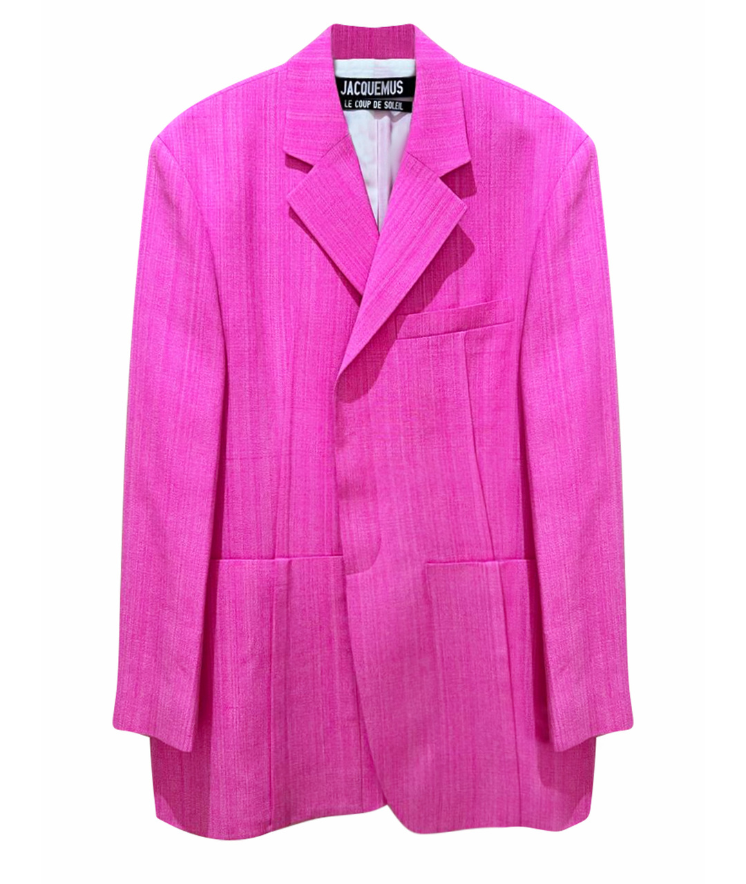 JACQUEMUS Розовый шелковый жакет/пиджак, фото 1