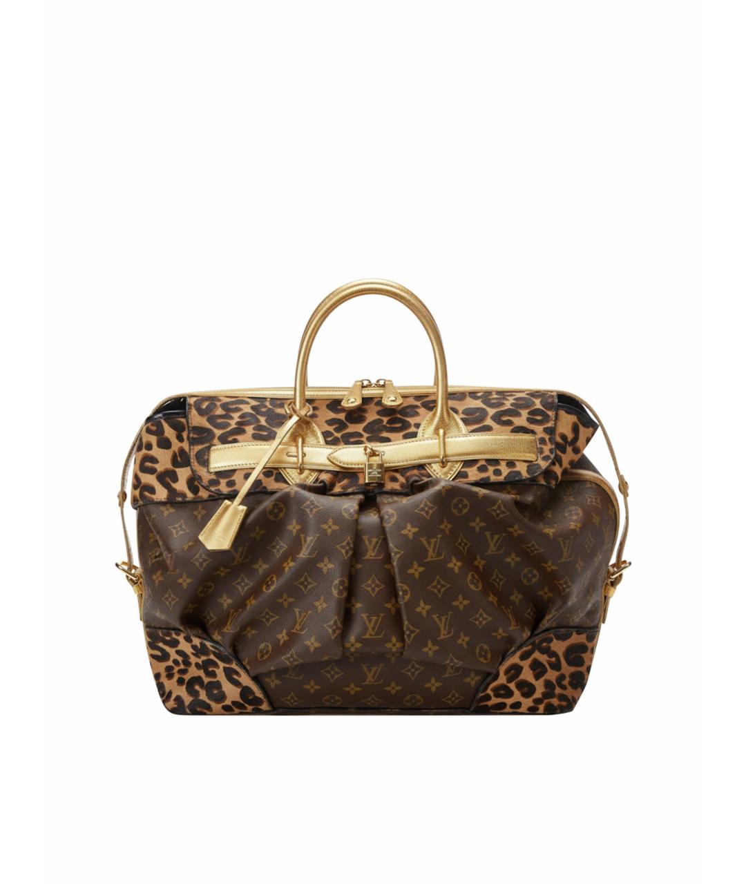 LOUIS VUITTON Коричневая кожаная дорожная/спортивная сумка, фото 1