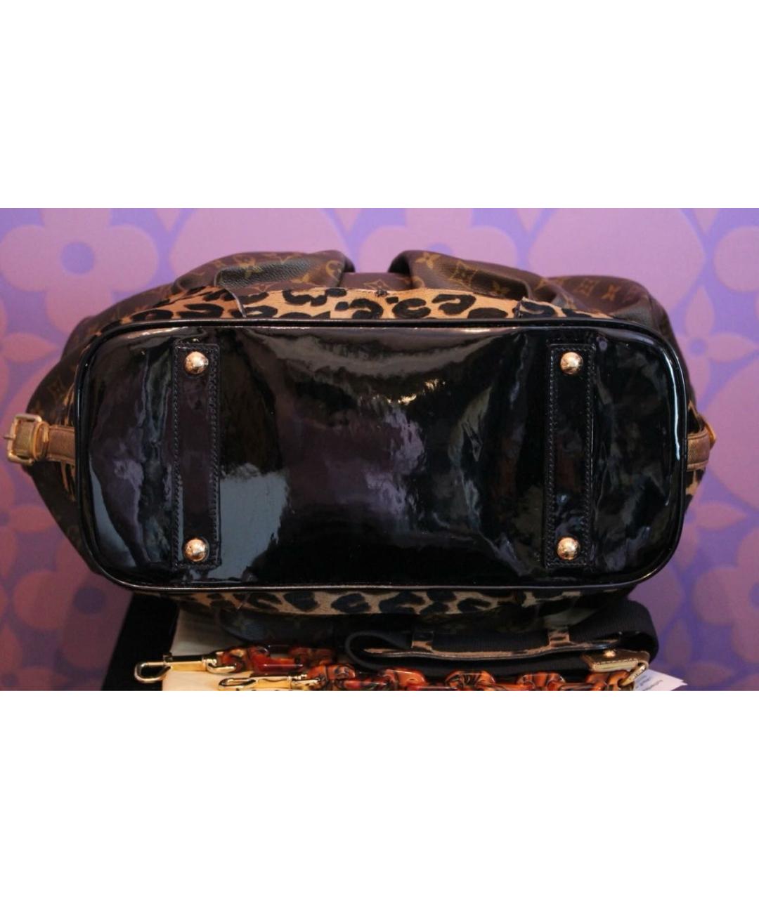 LOUIS VUITTON Коричневая кожаная дорожная/спортивная сумка, фото 3