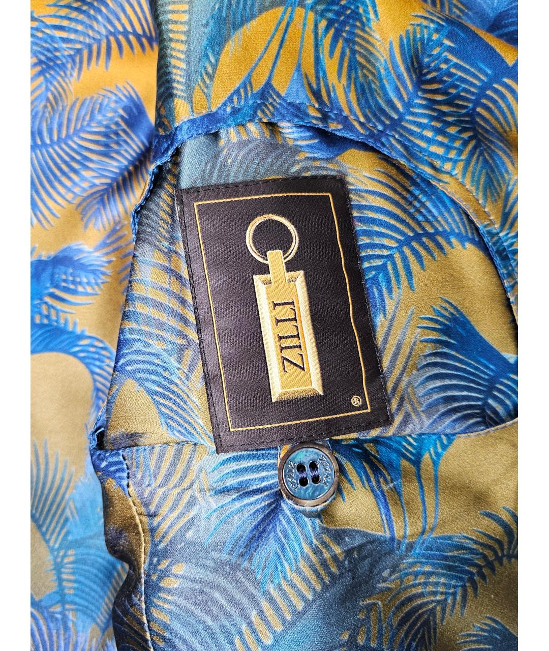 ZILLI Синяя шелковая куртка, фото 6