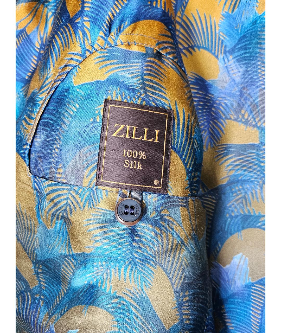 ZILLI Синяя шелковая куртка, фото 5