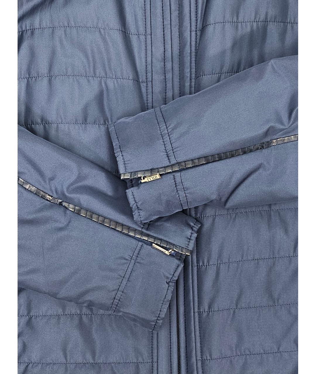 ZILLI Синяя шелковая куртка, фото 4