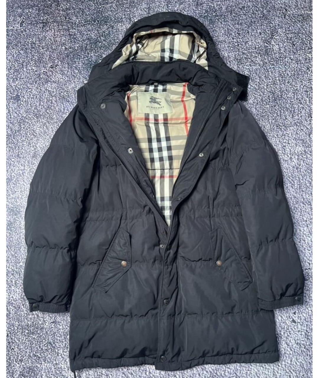 BURBERRY Черный хлопковый пуховик, фото 7