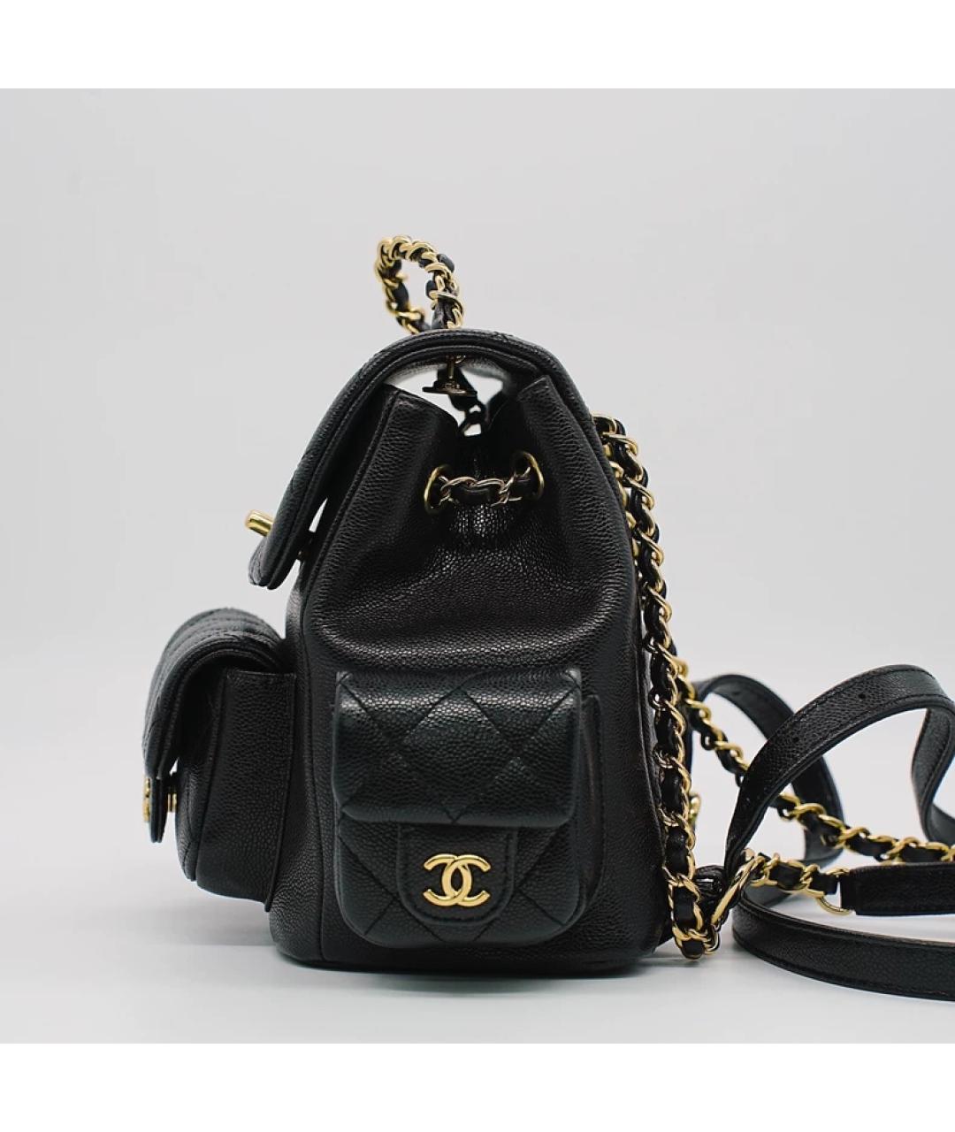 CHANEL Черный кожаный рюкзак, фото 6