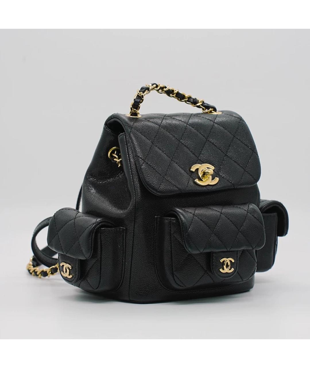 CHANEL Черный кожаный рюкзак, фото 3
