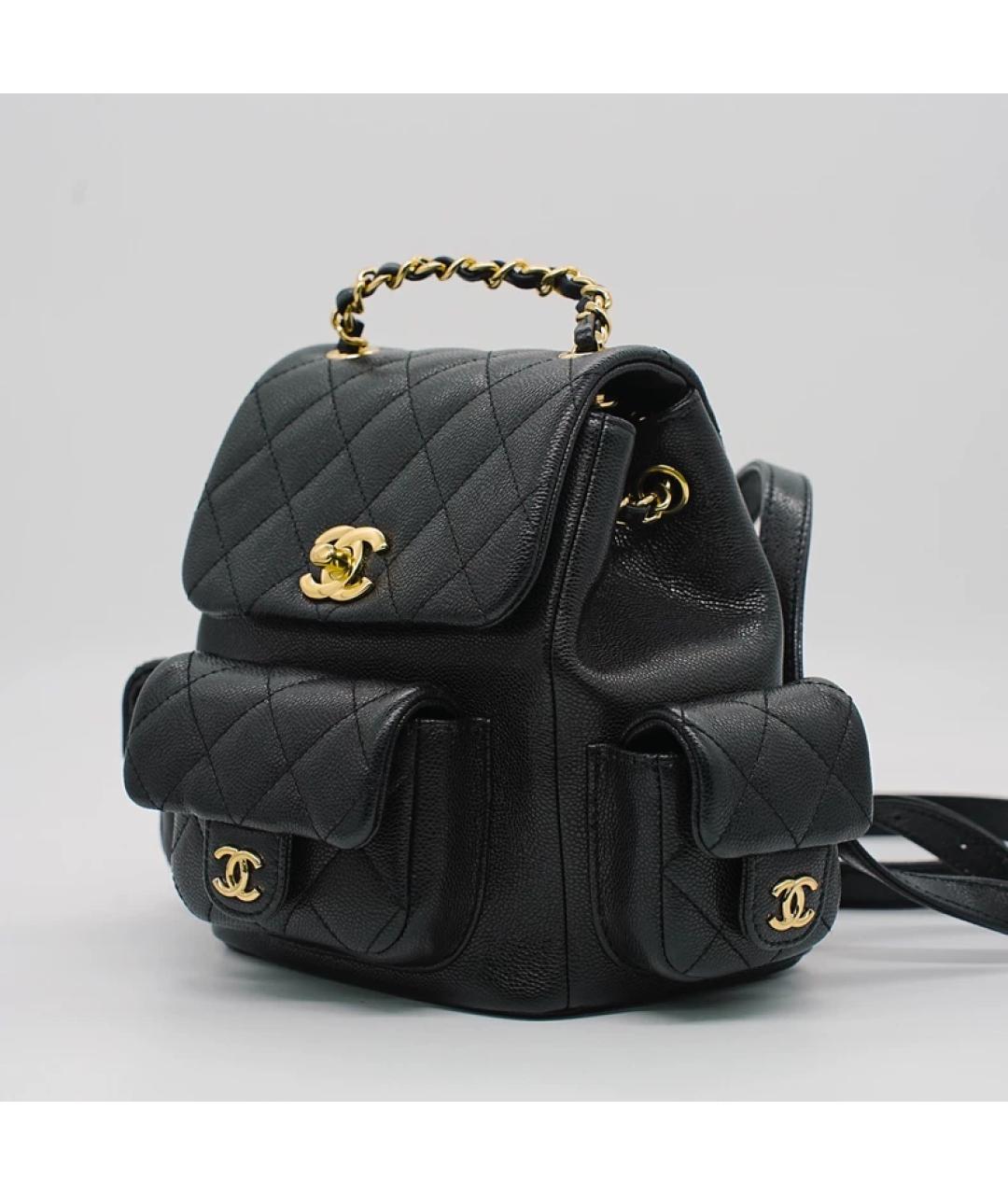 CHANEL Черный кожаный рюкзак, фото 2