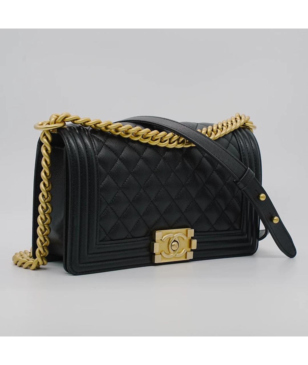CHANEL Черная кожаная сумка через плечо, фото 2