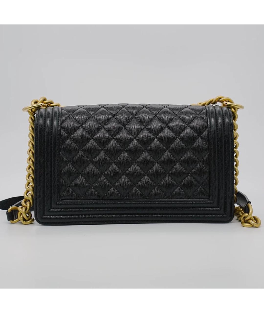 CHANEL Черная кожаная сумка через плечо, фото 5