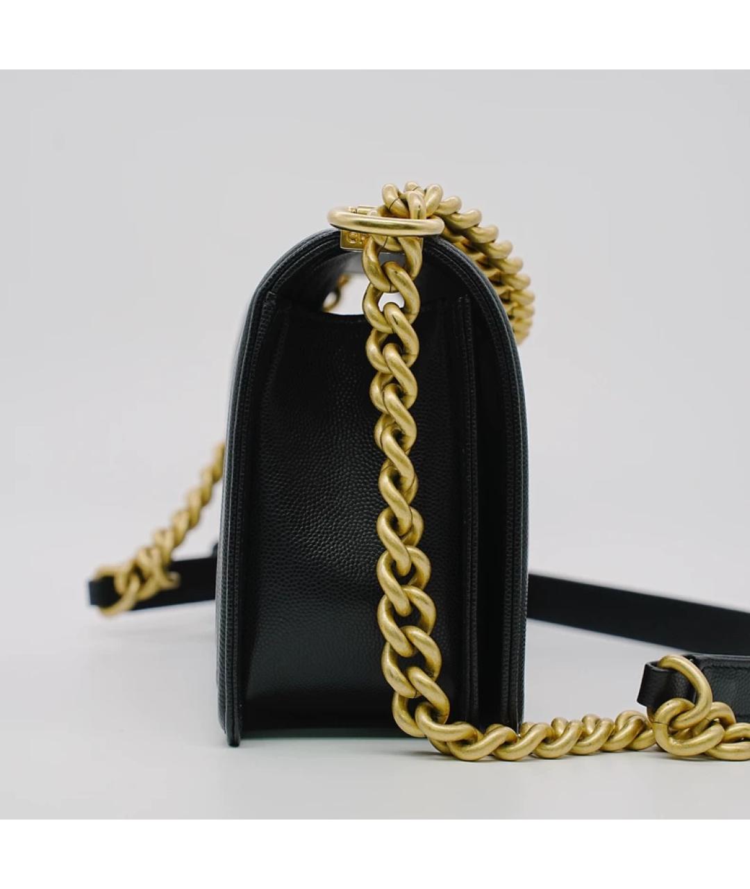 CHANEL Черная кожаная сумка через плечо, фото 7