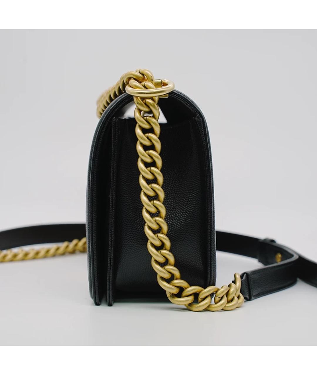 CHANEL Черная кожаная сумка через плечо, фото 6