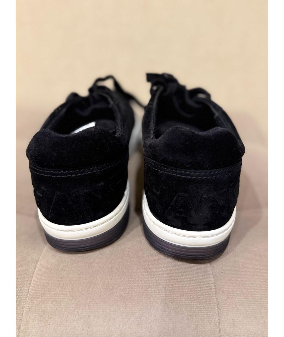 CHANEL Темно-синие замшевые кроссовки, фото 4