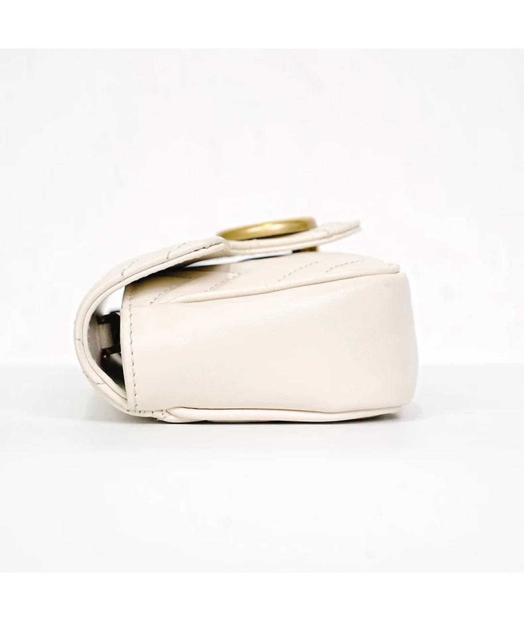 GUCCI Белая кожаная сумка через плечо, фото 6