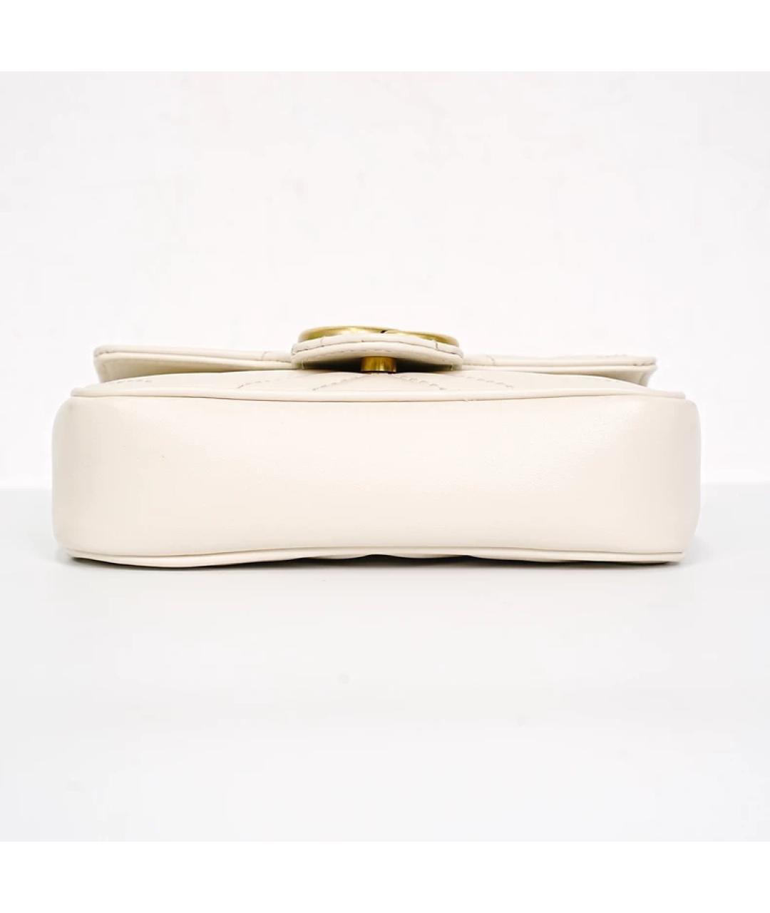 GUCCI Белая кожаная сумка через плечо, фото 5