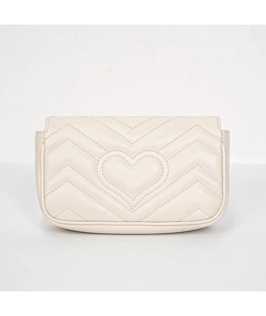 GUCCI Белая кожаная сумка через плечо, фото 2