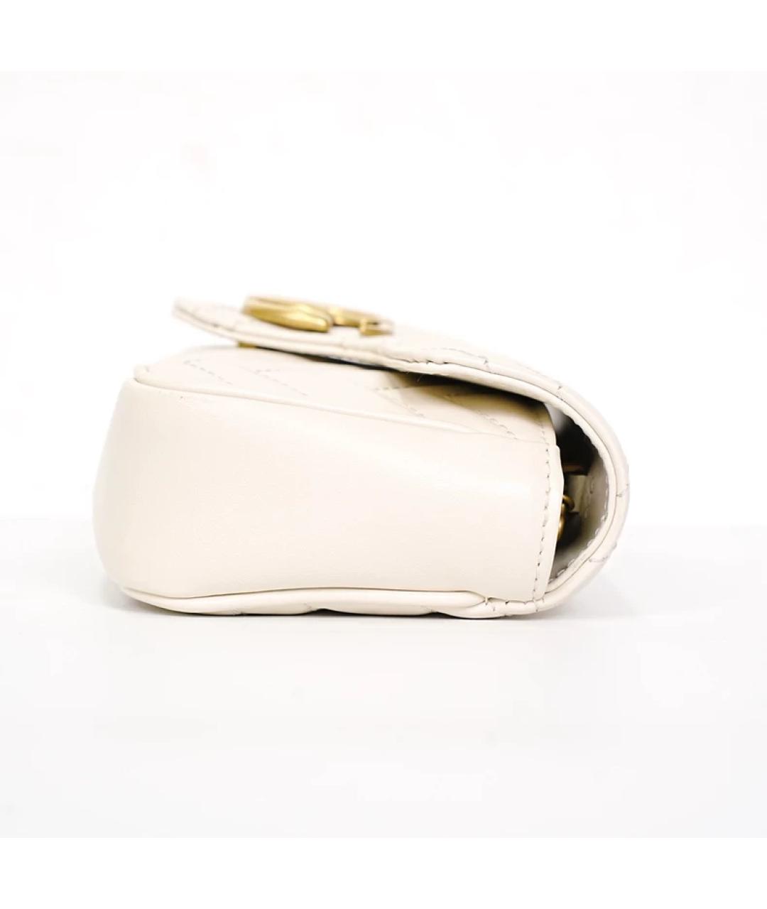GUCCI Белая кожаная сумка через плечо, фото 3