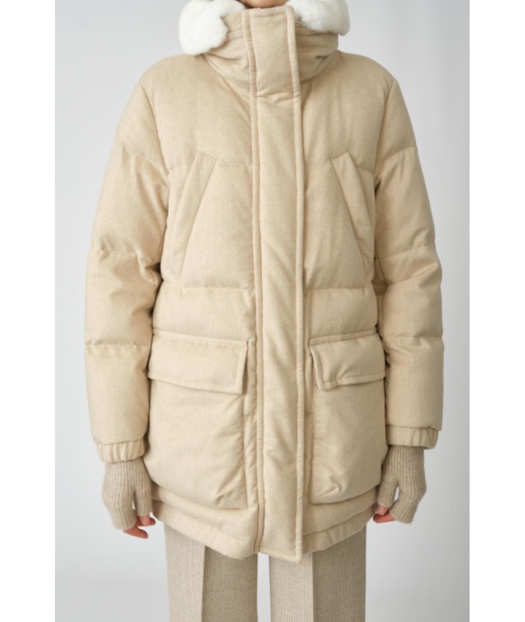 KITON Бежевый кашемировый пуховик, фото 2