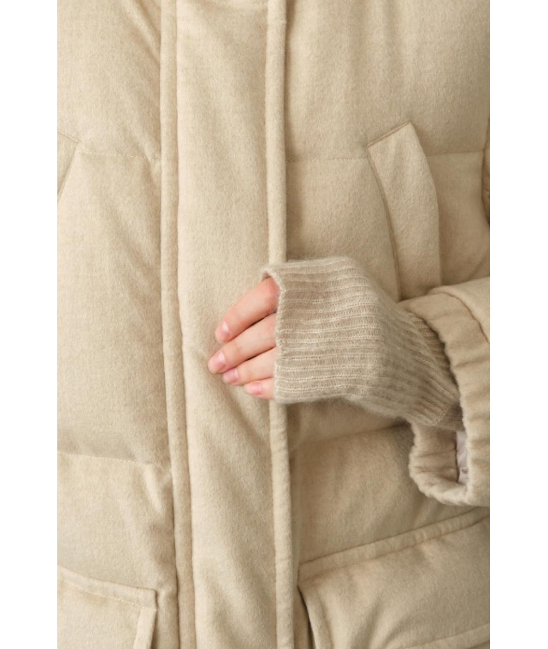 KITON Бежевый кашемировый пуховик, фото 7